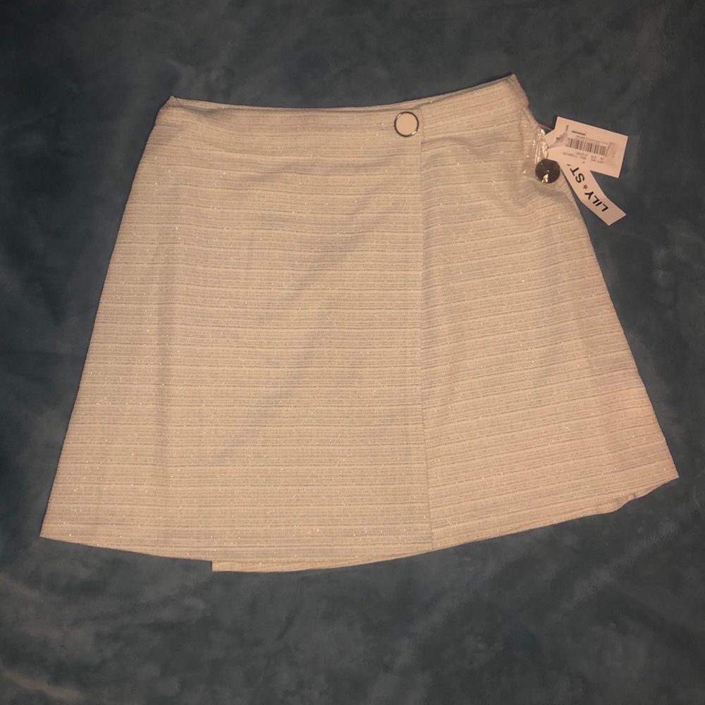 Lily Star Wrap White Metallic skirt
